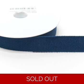 1 inch Cotton Webbing 1.5m - Navy Blue